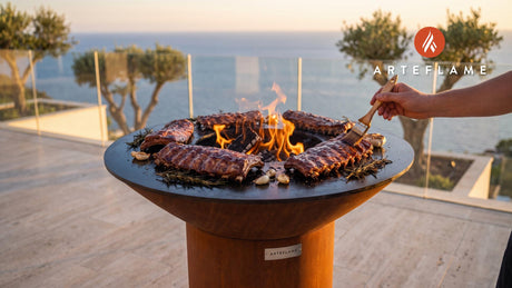 Tender BBQ Caribou Ribs (Alaska Style) cooking on an Arteflame grill