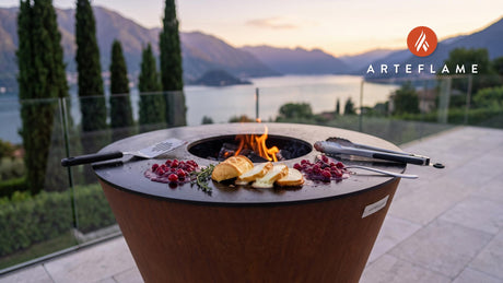 Grilled Oscypek with Cranberry Sauce (Polish Style) cooking on an Arteflame grill