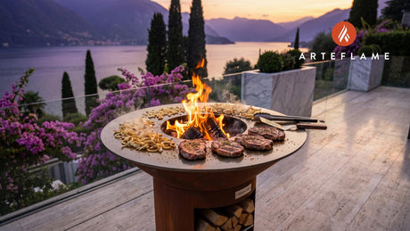 Juicy Grilled Pork Neck Steaks (Polish Style) cooking on an Arteflame grill