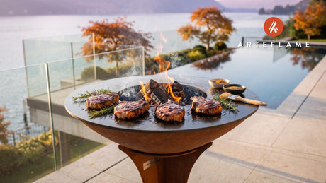 Juicy Grilled Wild Boar Chops (Alaska Style) cooking on an Arteflame grill