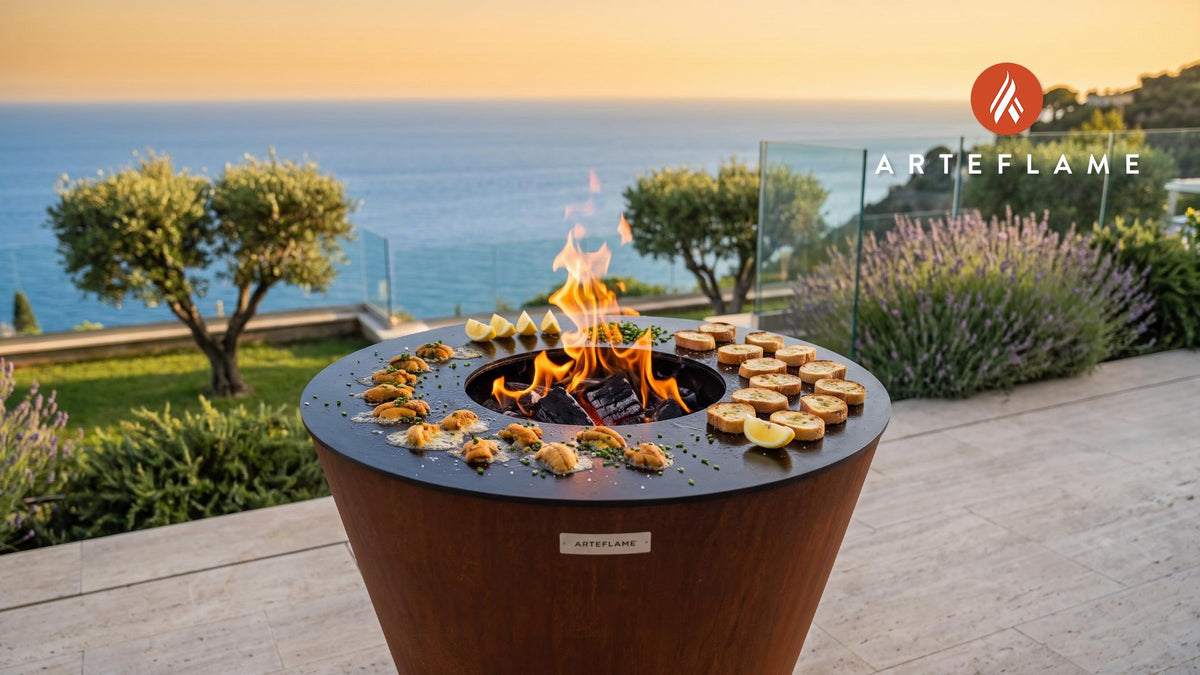 Seared Sea Urchin Roe (Alaska Style) cooking on an Arteflame grill
