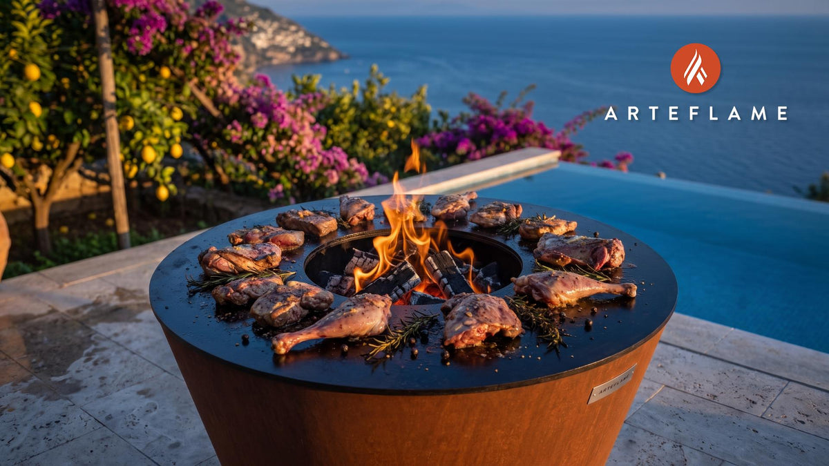 Grilled Tundra Hare (Alaska Campfire Style) cooking on an Arteflame grill