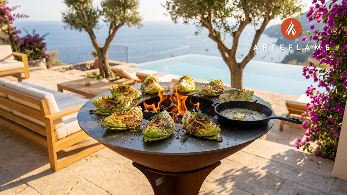 Grilled Cabbage cooking on an Arteflame grill