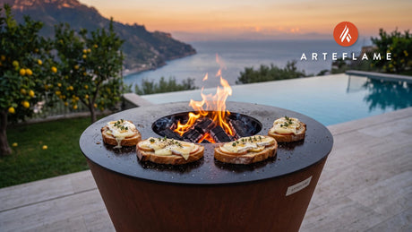 Grilled Apple & Brie Sandwich (Polish Style) cooking on an Arteflame grill