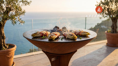 Smoky Grilled Endive (Dutch Style) cooking on an Arteflame grill