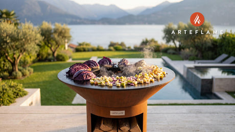 Charred Red Cabbage Wedges (Dutch Style) cooking on an Arteflame grill