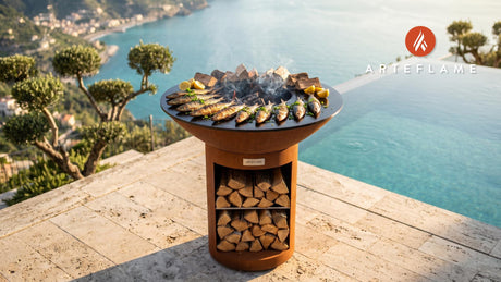 Hot Smoked Herring (Dutch Style) cooking on an Arteflame grill