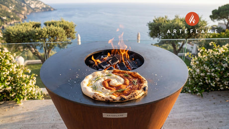 Grilled Flatbread (Arizona Sandstone Style) cooking on an Arteflame grill