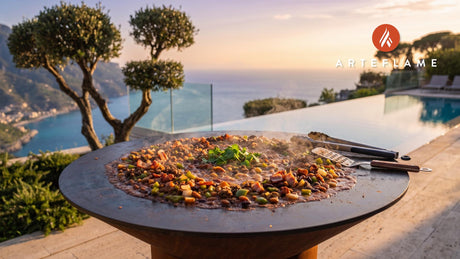 Smoked Cowboy Beans (Arizona Style) cooking on an Arteflame grill