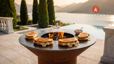 Dutch Cheese Toasties cooking on an Arteflame grill