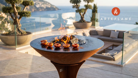 Sweet Chipotle Grilled Peaches (Arizona Style) cooking on an Arteflame grill