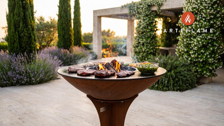 Zesty Chimichurri Grilled Steak (Arizona Style) cooking on an Arteflame grill