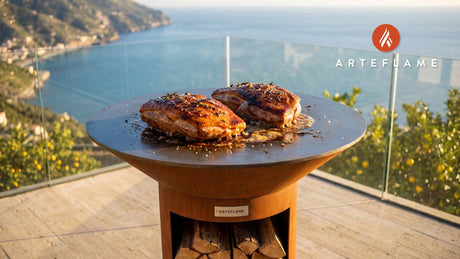 Seared Duck Breast cooking on an Arteflame grill