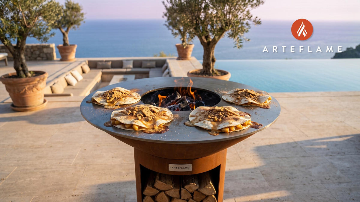 Dutch Apple Pie Wraps cooking on an Arteflame grill