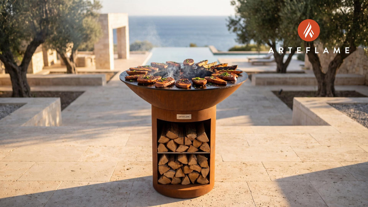 Grilled Sweet Potatoes cooking on an Arteflame grill