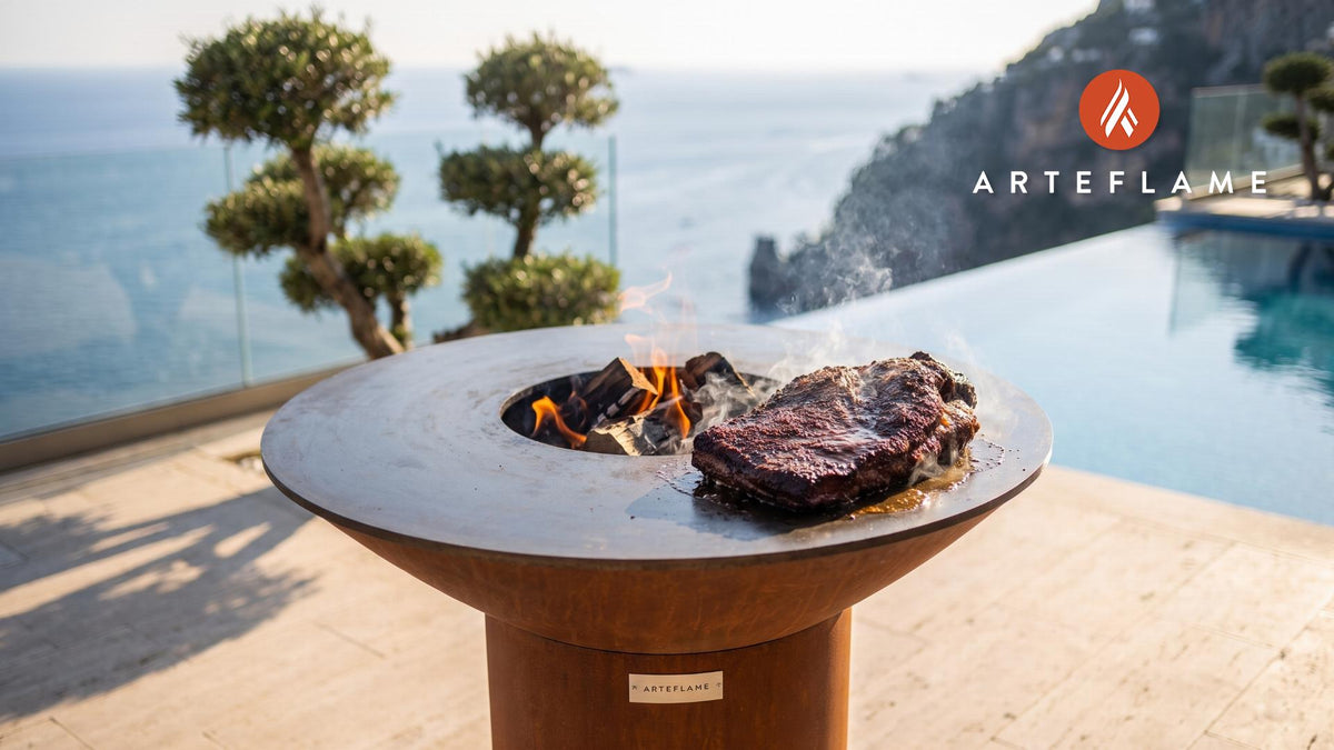Hickory Smoked Brisket (Arkansas Style) cooking on an Arteflame grill