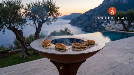 Grilled Pecan Crusted Chicken (Arkansas Style) cooking on an Arteflame grill