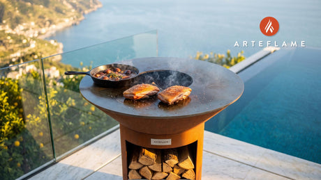 Grilled Duck Breast with Fig Sauce (Spanish Style) cooking on an Arteflame grill