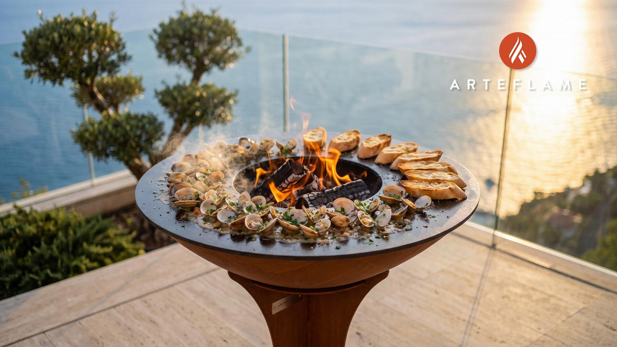 Grilled Clams cooking on an Arteflame grill