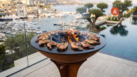 Grilled Rabbit cooking on an Arteflame grill