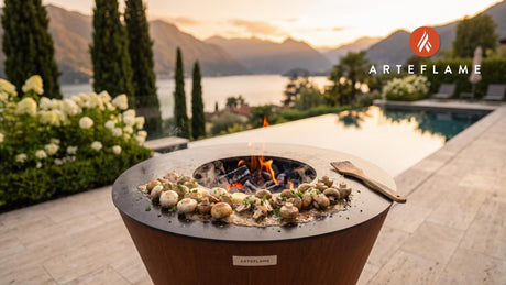 Sautéed Mushrooms cooking on an Arteflame grill
