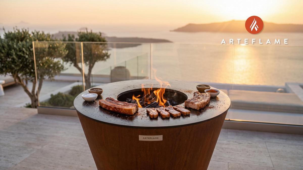 Grilled Pork Belly cooking on an Arteflame grill