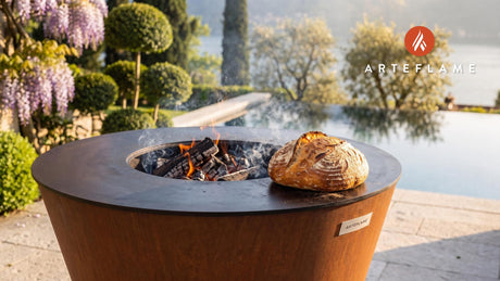 Wood-Fired Sourdough Bread (California Style) cooking on an Arteflame grill