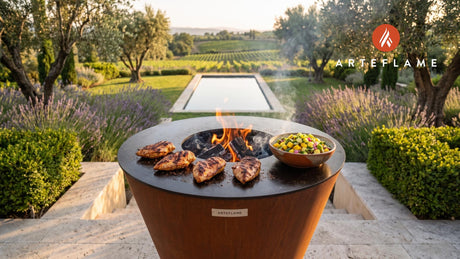 Grilled Chicken & Avocado Mango Salsa (California Style) cooking on an Arteflame grill