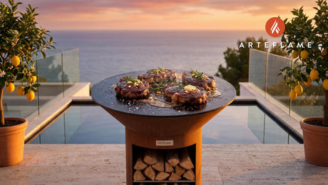Seared Steak cooking on an Arteflame grill