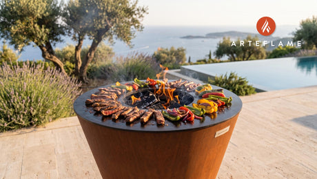Sizzling Fajita Steak (Colorado Style) cooking on an Arteflame grill