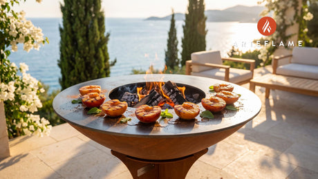 Grilled Peaches cooking on an Arteflame grill