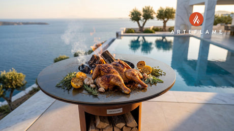 Hickory Smoked Chicken (Colorado Style) cooking on an Arteflame grill