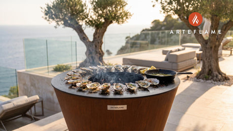 Grilled Oysters cooking on an Arteflame grill