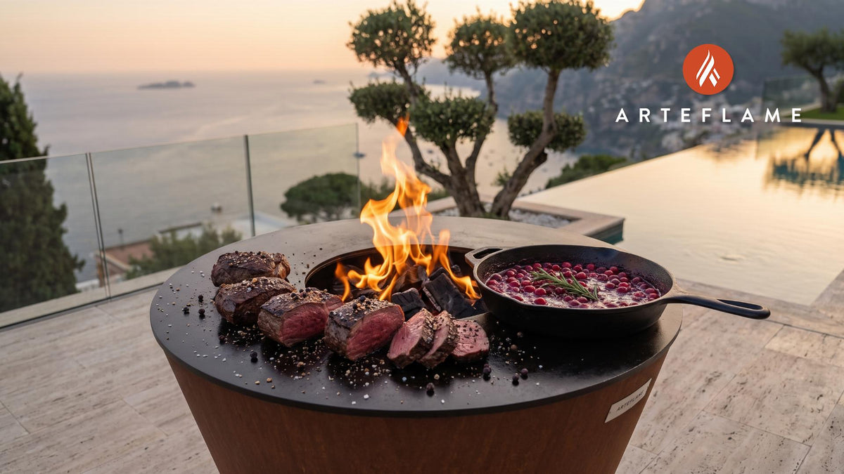 Smoked Venison & Cranberry Sauce (Belgian Style) cooking on an Arteflame grill
