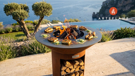 Grilled Eel with Herb Butter (Belgian Style) cooking on an Arteflame grill