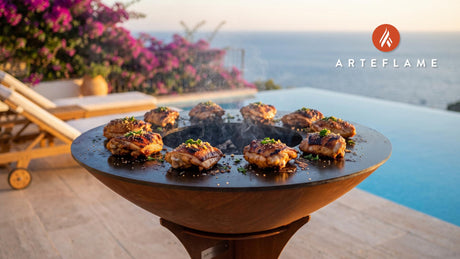Grilled Chicken Thighs cooking on an Arteflame grill