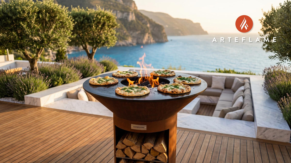 Crispy Grilled Bread (Swedish Herb Style) cooking on an Arteflame grill