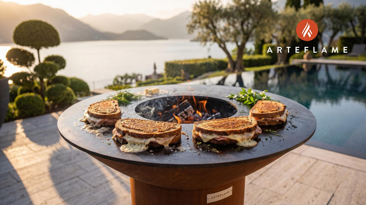 Crispy Grilled Rye Bread Cheese (Finnish Style) cooking on an Arteflame grill