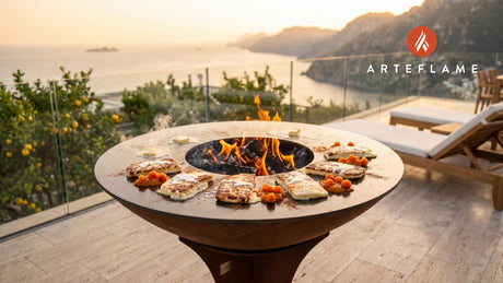 Grilled Lapland Cheese & Cloudberries (Finnish Style) cooking on an Arteflame grill