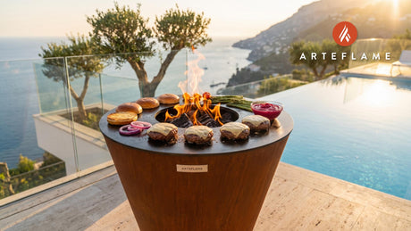 Juicy Elk Burger & Beetroot Mayo (Finnish Style) cooking on an Arteflame grill