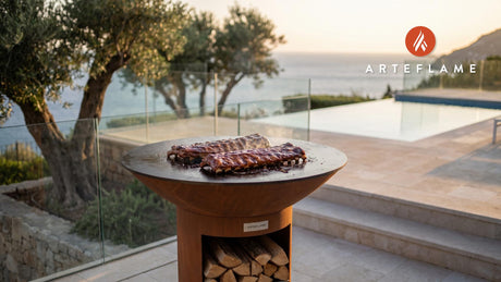 Bourbon Glazed Baby Back Ribs (Delaware Style) cooking on an Arteflame grill