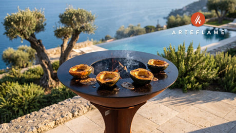 Grilled Acorn Squash cooking on an Arteflame grill