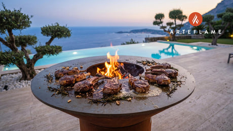 Honey Glazed Lamb Chops (Finnish Style) cooking on an Arteflame grill