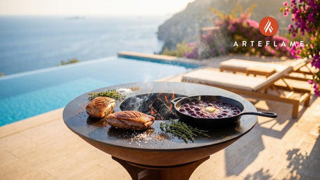 Grilled Duck Breast & Cherry Reduction (Delaware Style) cooking on an Arteflame grill