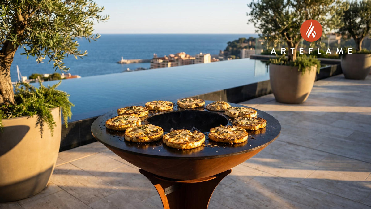 Grilled Celeriac cooking on an Arteflame grill