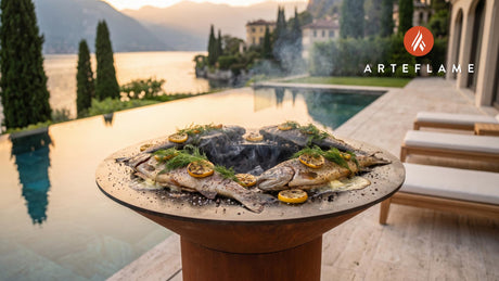 Grilled Lake Fish cooking on an Arteflame grill