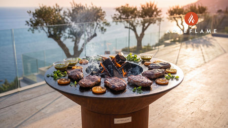 Seared Churrasco Steak (Florida Style) cooking on an Arteflame grill