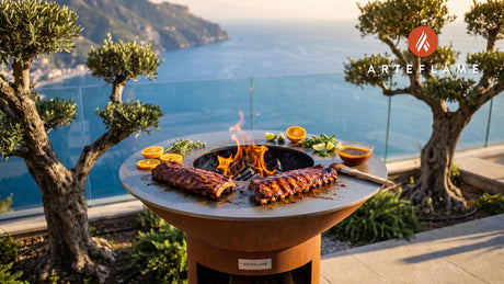 Grilled Baby Back Ribs (Florida BBQ Style) cooking on an Arteflame grill
