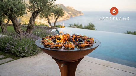 Orange Glazed Grilled Chicken (Florida Style) cooking on an Arteflame grill