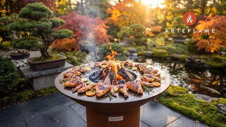 Hickory Smoked Turkey Wings (Florida Style) cooking on an Arteflame grill